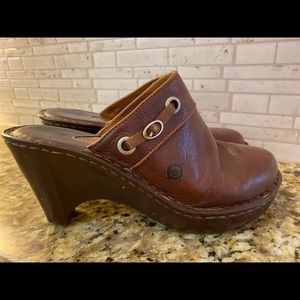 Born Mules Size 8 Brown